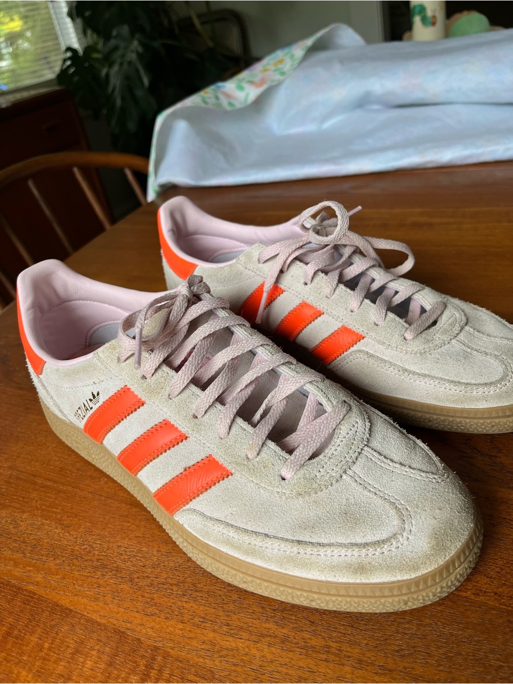 adidas Spezial neon orange and pink